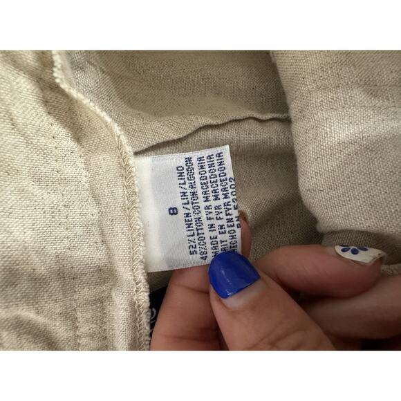 Liz Claiborne Sport Button Linen Blend Skirt Waist Size 8 - Picture 6 of 10